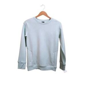 All in Motion Aqua Sweatshirt‎ Kids Size L 12 14 Crewneck Thumbholes Pockets